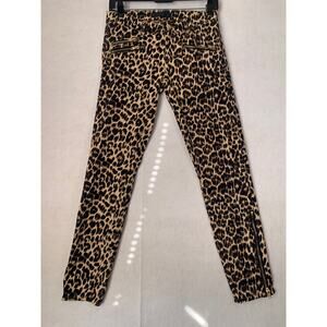 Juicy Couture Women's Animal Print Tapered Zip Leg Stretch Jeggings Pants Sz 27